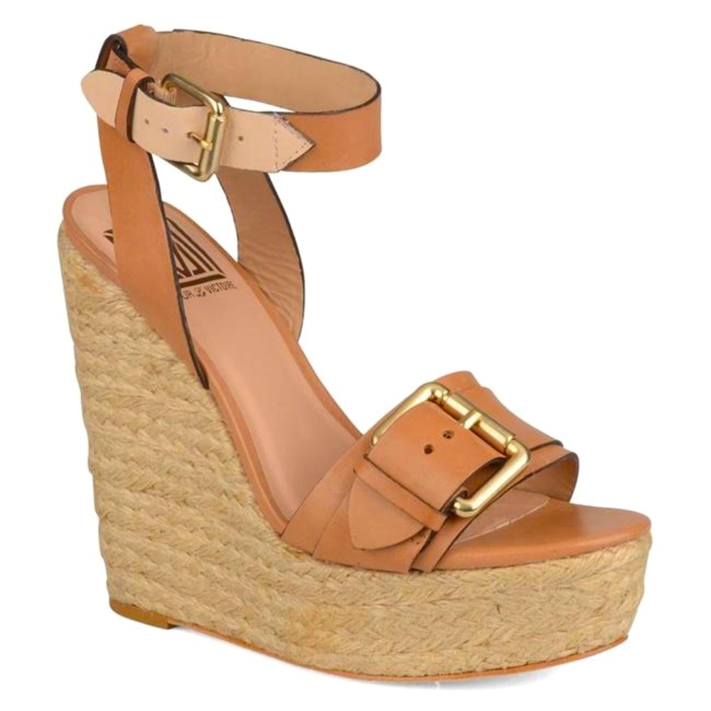 Pour La Victoire - Jaclyn Espadrille Wedge Leather Sandal